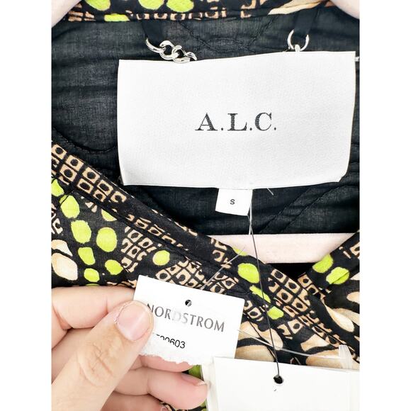 A.L.C. Emory Quilted Jacket Green Kick Multi Size S NEW - Picture 6 of 6